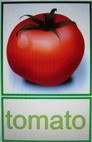 Keresd a párját! Zöldség  -  Angol, mágneses tanári kártya